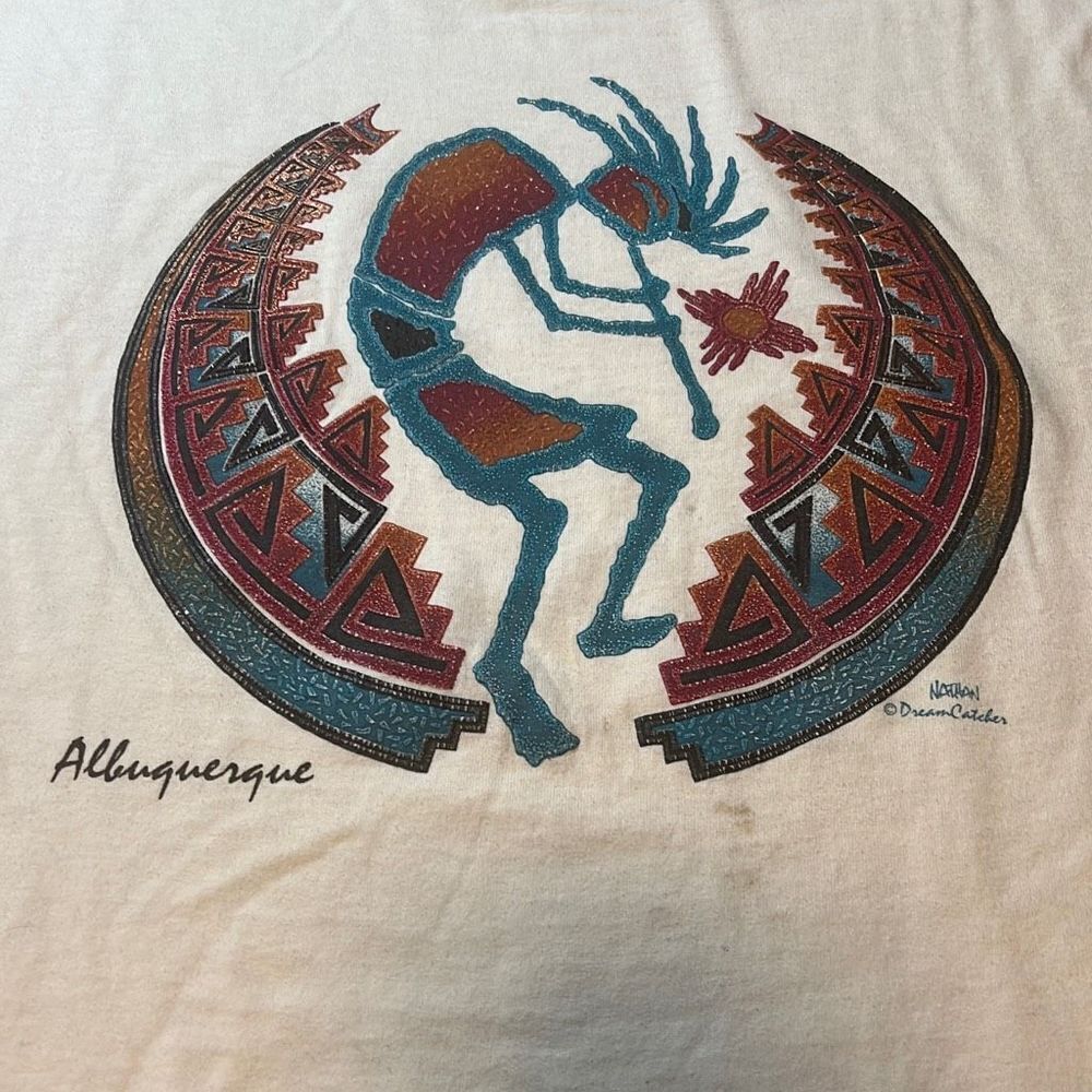 Vintage New Mexico Albuquerque Aztec design t shirt Single Stitch Size L - Picture 6 of 6